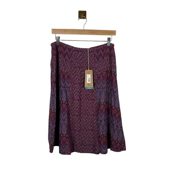 NWT Prana Women’s Isadora Mixed Print Midi Skirt in Purple Multi Size 6 - Picture 1 of 10